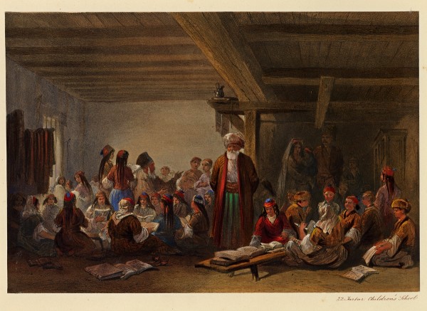 Tatar school for children by Carlo Bossoli